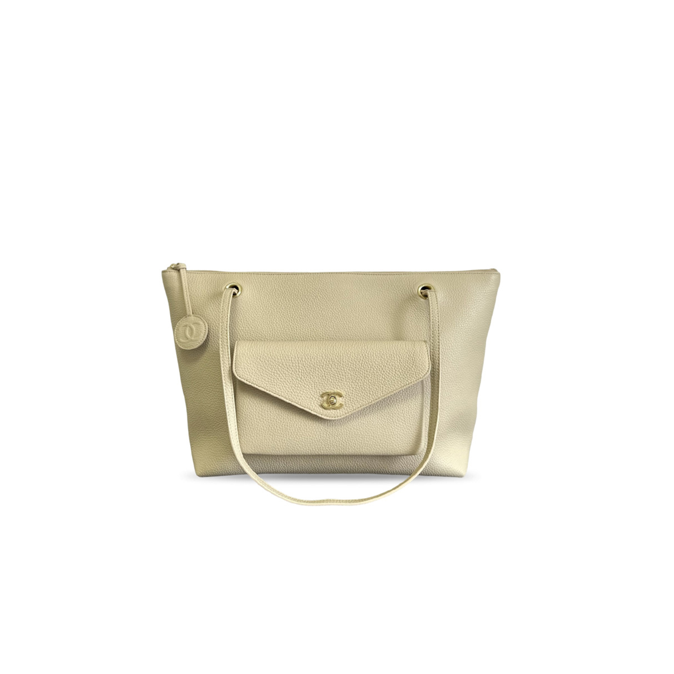 CHANEL GRAINED CALFSKIN & GOLD-TONE METAL TOTE BAG AS6483 (35*22*11cm)